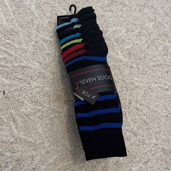 seven socks Other - NEW SEVEN SOCKS Men's Multicolor Striped Socks size 8-12